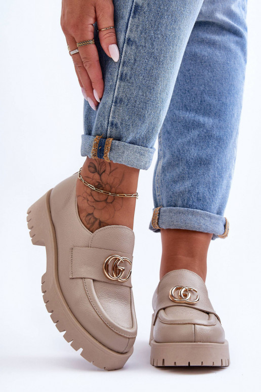 boty s ornamenty béžové Rosefalls