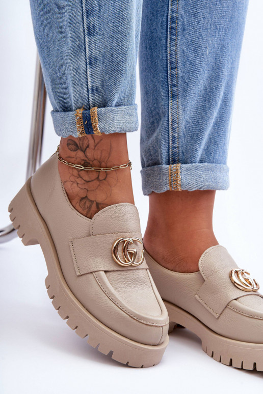 boty s ornamenty béžové Rosefalls