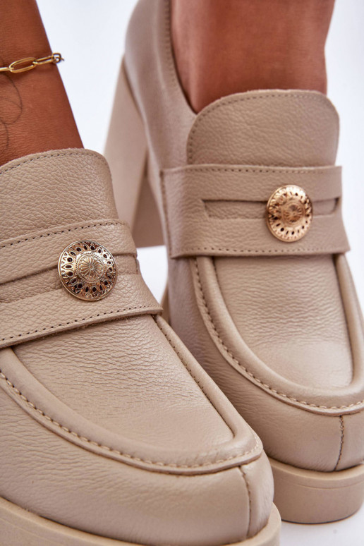 boty  s podpatky béžové Lemar Dunadia  boty  s podpatky béžové Lemar Dunadia