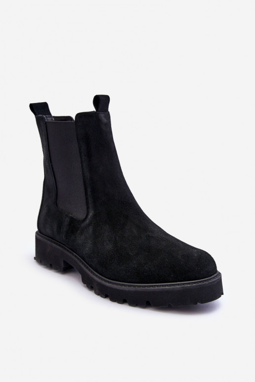ze semiše stylové podpatky Černé Nicole 2672 ze semiše stylové podpatky Černé Nicole 2672