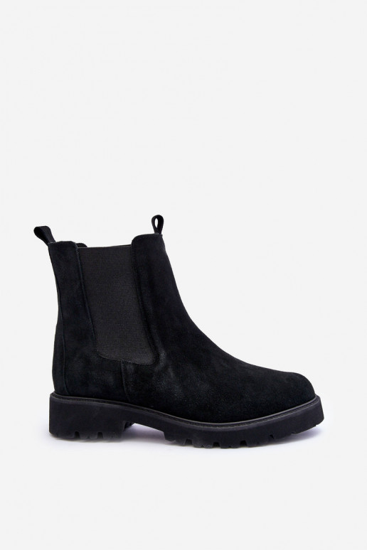 ze semiše stylové podpatky Černé Nicole 2672 ze semiše stylové podpatky Černé Nicole 2672