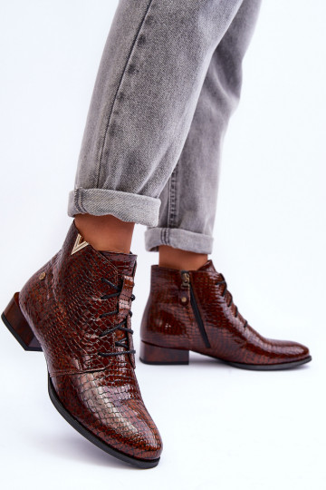 Dámské podpatky  5743C-02 hnědá