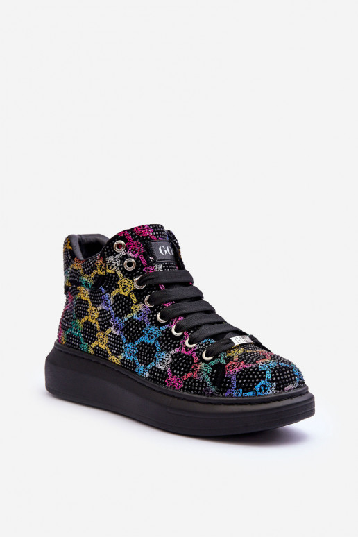 tenisky s platformou  GOE MM2N4009 Černé tenisky s platformou  GOE MM2N4009 Černé