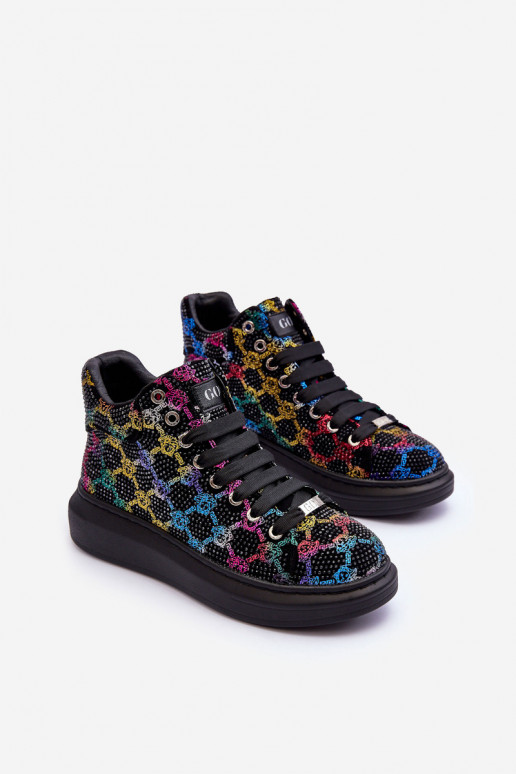 tenisky s platformou  GOE MM2N4009 Černé tenisky s platformou  GOE MM2N4009 Černé