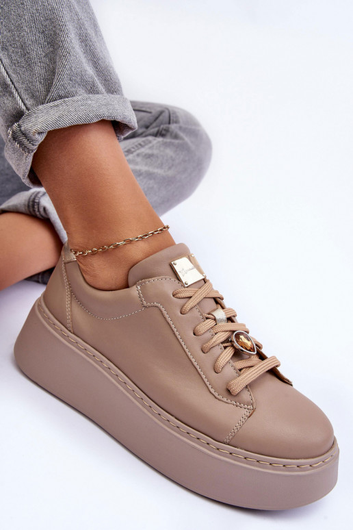 tenisky s platformou  06191-04 béžové  tenisky s platformou  06191-04 béžové