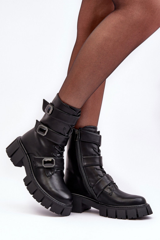 Dámské boty Dámské dřeváky Černé S.Barski MR870-62 Dámské boty Dámské dřeváky Černé S.Barski MR870-62