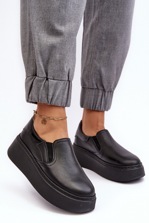  tenisky  s platformou Černé Lemar Manish