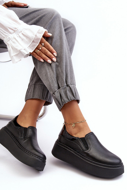  tenisky  s platformou Černé Lemar Manish