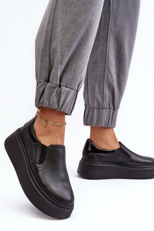  tenisky  s platformou Černé Lemar Manish