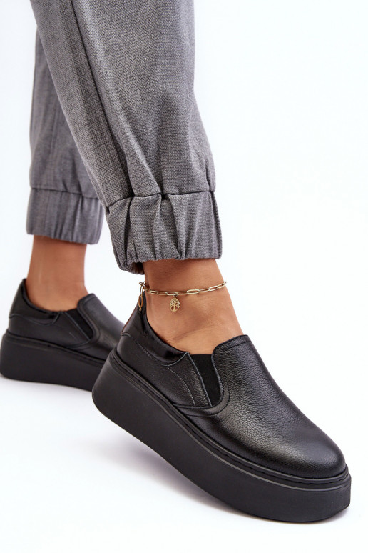  tenisky  s platformou Černé Lemar Manish