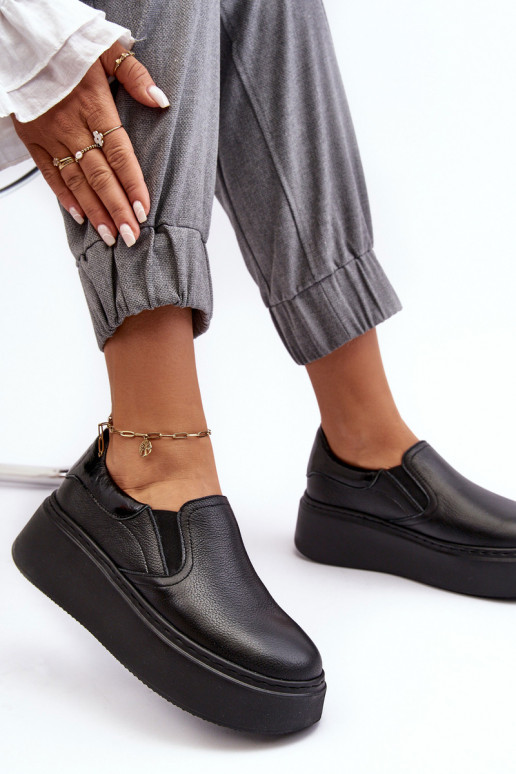  tenisky  s platformou Černé Lemar Manish