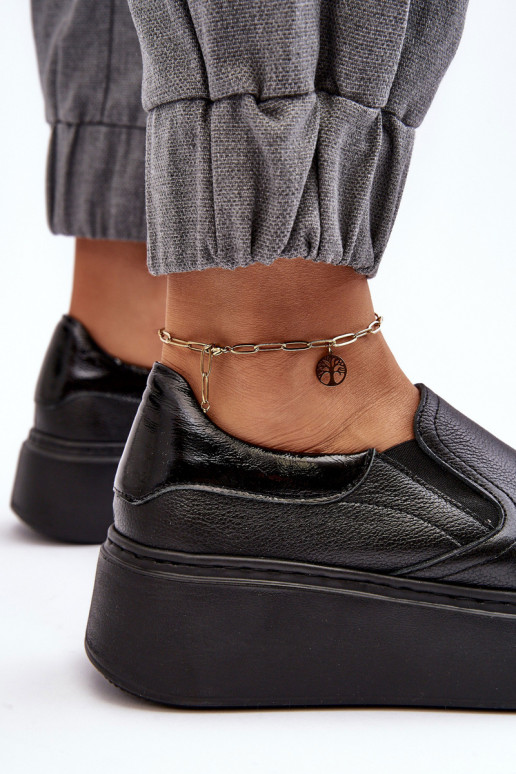  tenisky  s platformou Černé Lemar Manish