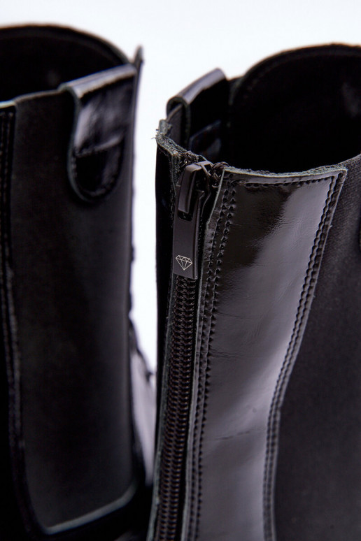 boty  se šněrováním Černé Nicole 2836   boty  se šněrováním Černé Nicole 2836