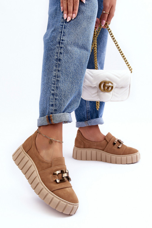 ze semiše boty  s platformou s ornamenty béžové  3398 ze semiše boty  s platformou s ornamenty béžové  3398