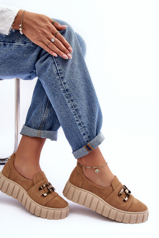 ze semiše boty  s platformou s ornamenty béžové  3398 ze semiše boty  s platformou s ornamenty béžové  3398