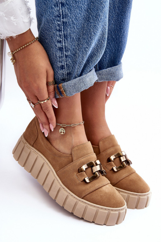 ze semiše boty  s platformou s ornamenty béžové  3398 ze semiše boty  s platformou s ornamenty béžové  3398