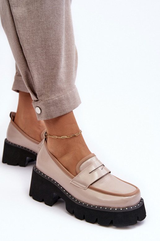 mokasíny D&A MR870-32 béžové   mokasíny D&A MR870-32 béžové