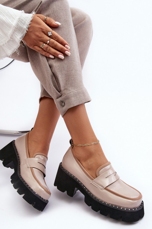 mokasíny D&A MR870-32 béžové   mokasíny D&A MR870-32 béžové