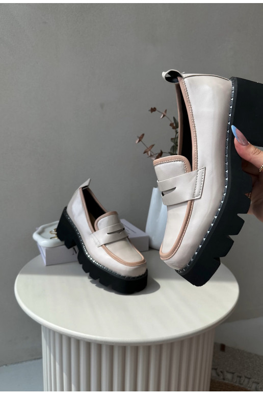 mokasíny D&A MR870-32 béžové   mokasíny D&A MR870-32 béžové