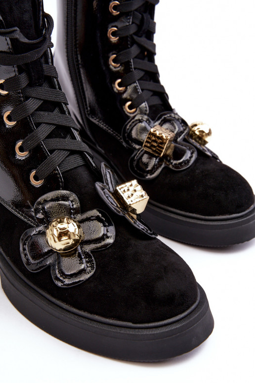   Dřeváky se zipy s pěknými detaily D&A MR870-76 Černé