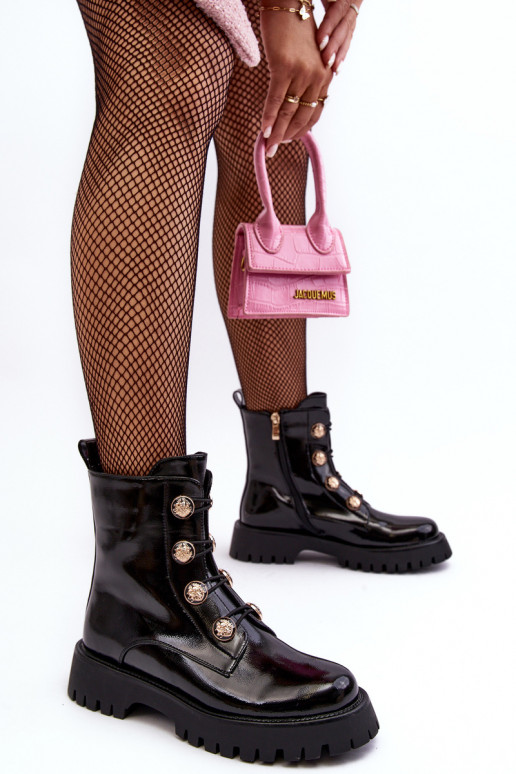 zateplené Dřeváky  Guzikami D&A MR870-51 Černé  zateplené Dřeváky  Guzikami D&A MR870-51 Černé