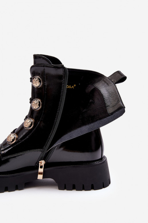 zateplené Dřeváky  Guzikami D&A MR870-51 Černé  zateplené Dřeváky  Guzikami D&A MR870-51 Černé