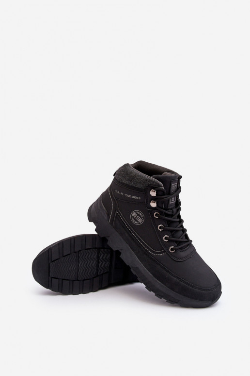 turistické boty Černé Big Star MM174016  turistické boty Černé Big Star MM174016