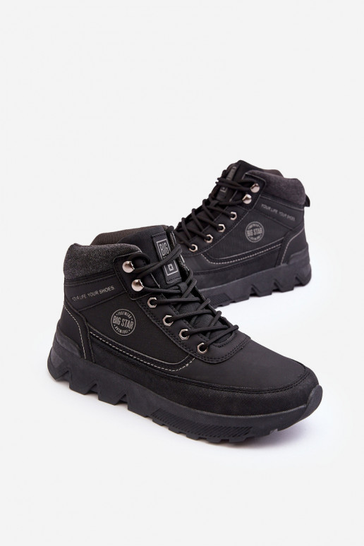 turistické boty Černé Big Star MM174016  turistické boty Černé Big Star MM174016