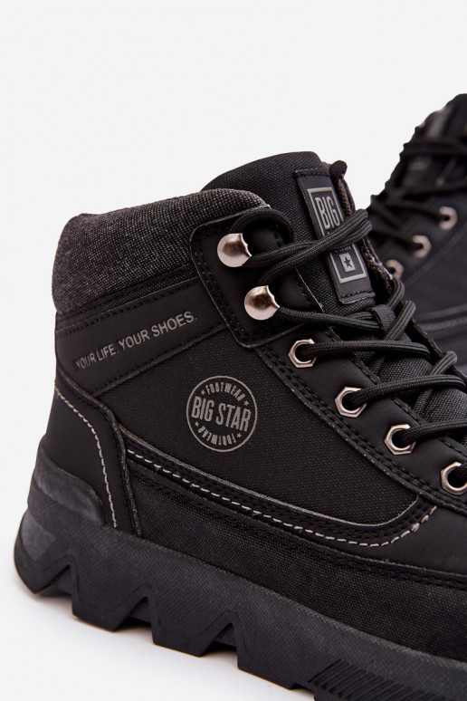 turistické boty Černé Big Star MM174016  turistické boty Černé Big Star MM174016