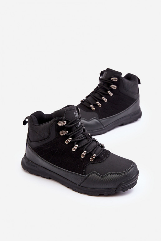Zateplené turistické boty Černé Big Star MM274481  Zateplené turistické boty Černé Big Star MM274481