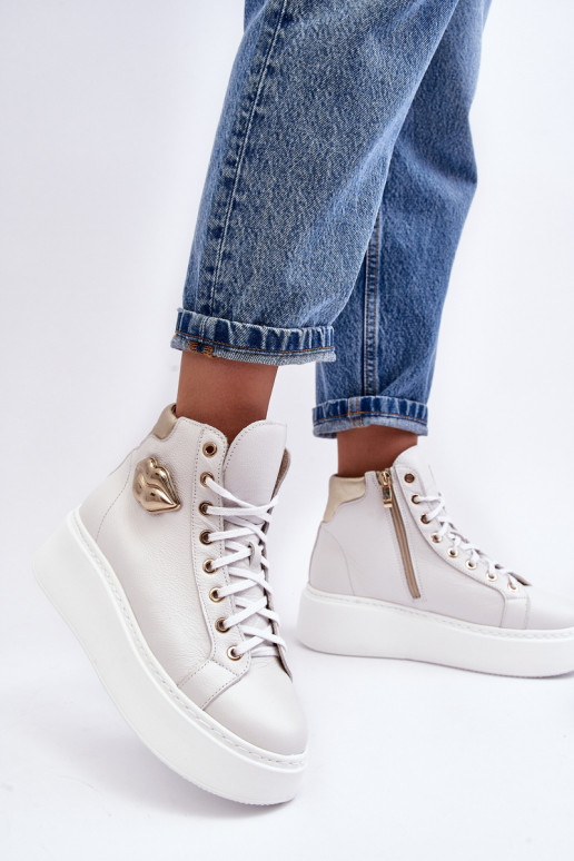 Ležérní obuv  se zipy Lemar bílé Katerin Ležérní obuv  se zipy Lemar bílé Katerin