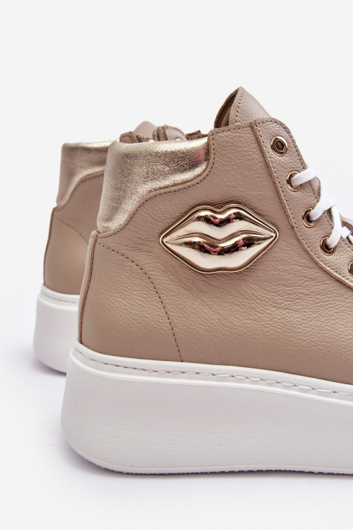 Ležérní obuv  se zipy Lemar béžové Katerin Ležérní obuv  se zipy Lemar béžové Katerin