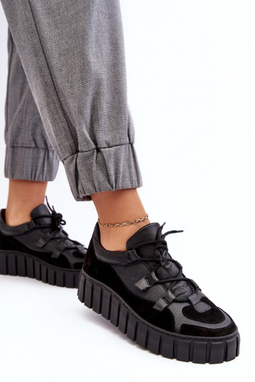   tenisky s platformou M01/1 Zazoo Černé