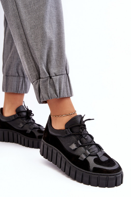   tenisky s platformou M01/1 Zazoo Černé