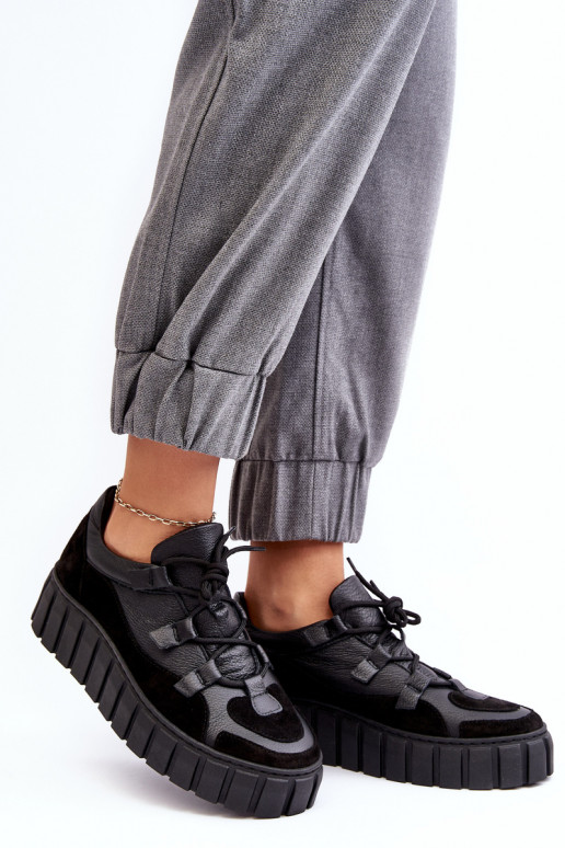   tenisky s platformou M01/1 Zazoo Černé