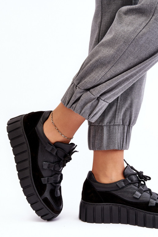   tenisky s platformou M01/1 Zazoo Černé