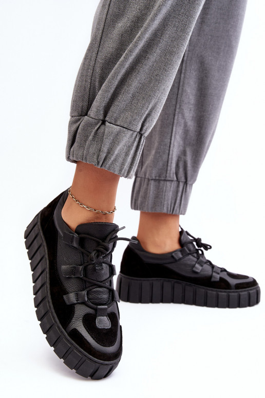   tenisky s platformou M01/1 Zazoo Černé