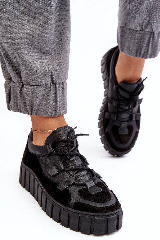   tenisky s platformou M01/1 Zazoo Černé