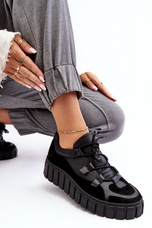   tenisky s platformou M01/1 Zazoo Černé