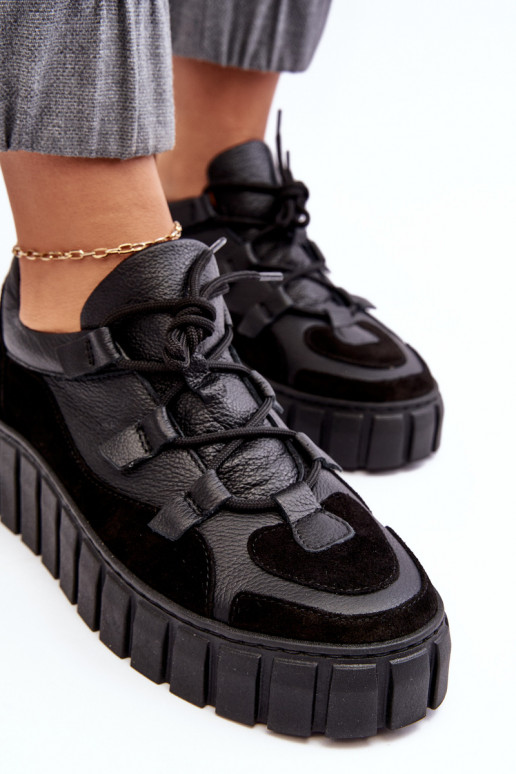   tenisky s platformou M01/1 Zazoo Černé