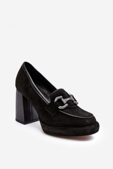 Obuv silný podpatek Laura Messi 2706 Černé 2