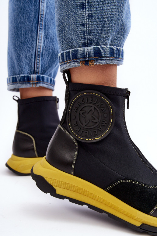 Dámské podpatky se zipy  06297-01 Černé Dámské podpatky se zipy  06297-01 Černé