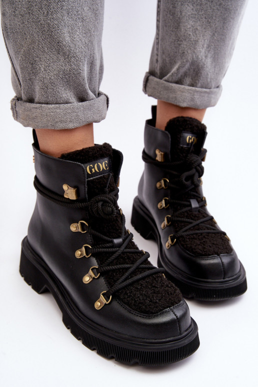 Dřeváky boty  GOE MM2N4082 Černé Dřeváky boty  GOE MM2N4082 Černé