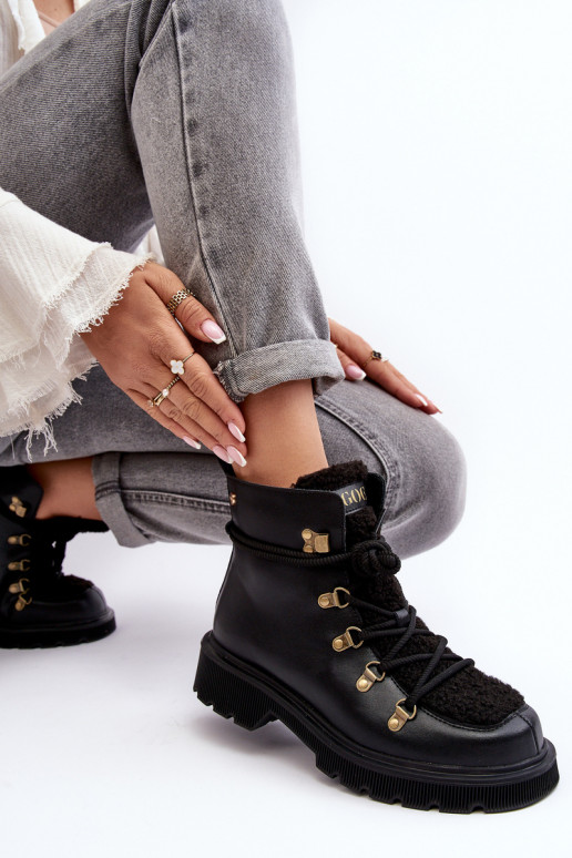 Dřeváky boty  GOE MM2N4082 Černé Dřeváky boty  GOE MM2N4082 Černé