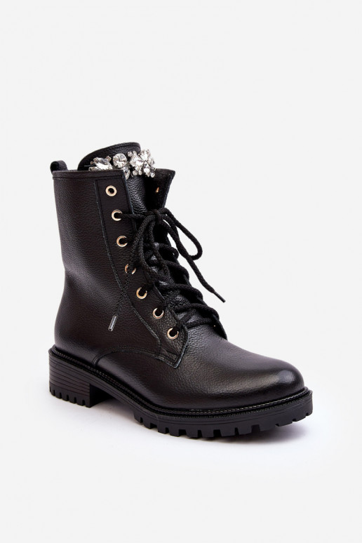 boty  s ornamenty Zazoo 1757 Černé   boty  s ornamenty Zazoo 1757 Černé