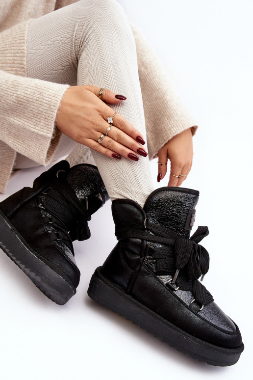  Sněhule se stylovými detaily D.Franklin DFSH370006 Černé