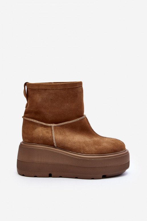 Dřeváky s módní masivní podrážkou hnědáZazoo 3424   Dřeváky s módní masivní podrážkou hnědáZazoo 3424