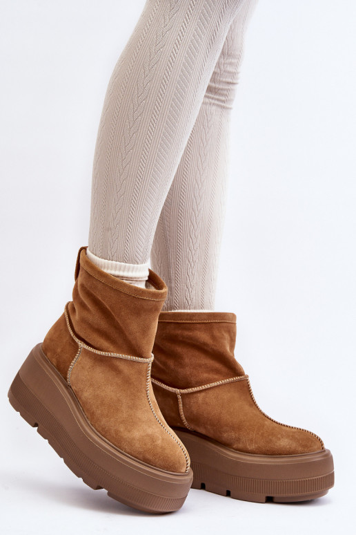 Dřeváky s módní masivní podrážkou hnědáZazoo 3424   Dřeváky s módní masivní podrážkou hnědáZazoo 3424