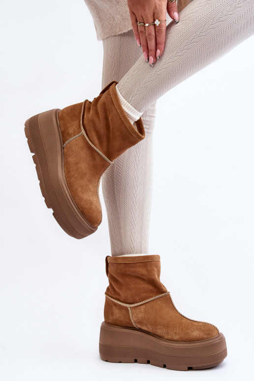 Dřeváky s módní masivní podrážkou hnědáZazoo 3424   Dřeváky s módní masivní podrážkou hnědáZazoo 3424