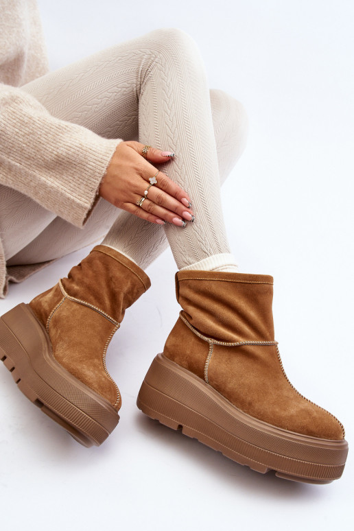 Dřeváky s módní masivní podrážkou hnědáZazoo 3424   Dřeváky s módní masivní podrážkou hnědáZazoo 3424